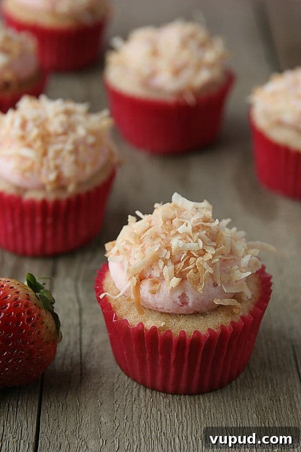 Strawberry Colada Cupcakes Strawberry Colada Cupcakes