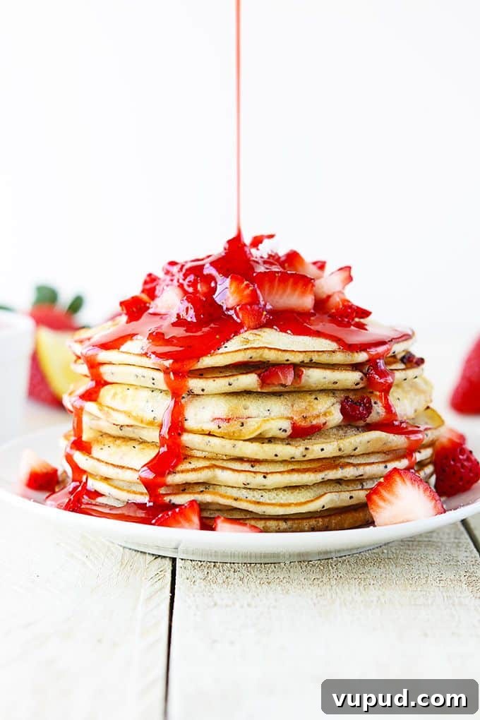 Strawberry Lemon Poppyseed Pancakes Strawberry Lemon Poppyseed Pancakes