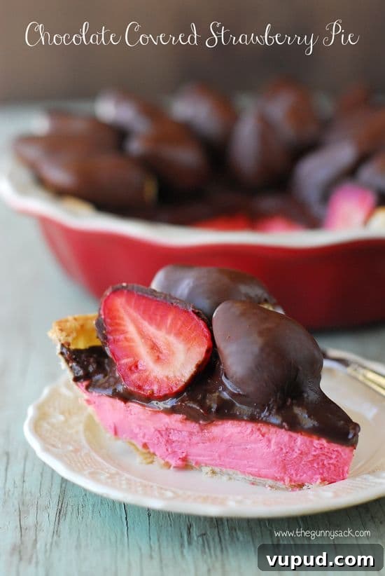 Chocolate Covered Strawberry Pie Chocolate Covered Strawberry Pie