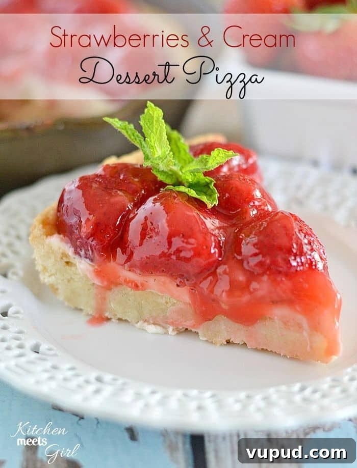 Strawberries & Cream Dessert Pizza Strawberries & Cream Dessert Pizza