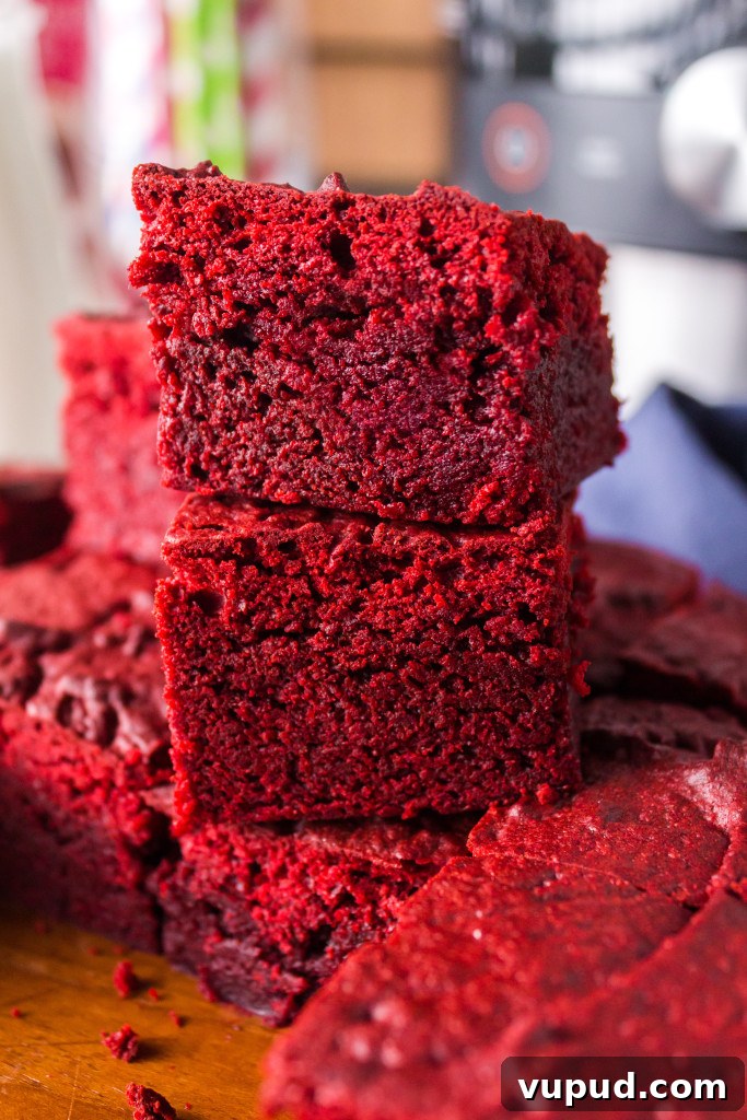Crispy-Edged Red Velvet Brownies Made in an Air Fryer 2 air fryer red velvet brownies