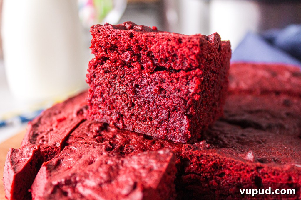 Crispy-Edged Red Velvet Brownies Made in an Air Fryer 5 air fryer red velvet brownies