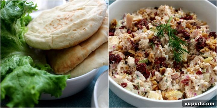 Crunchy Chicken Salad with Toasted Nuts and Honey Mustard Dressing 4 Chicken salad with walnuts and cranberries