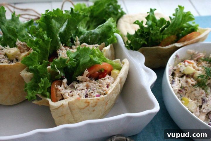 Crunchy Chicken Salad with Toasted Nuts and Honey Mustard Dressing 5 chicken sandwich in a pita pocket