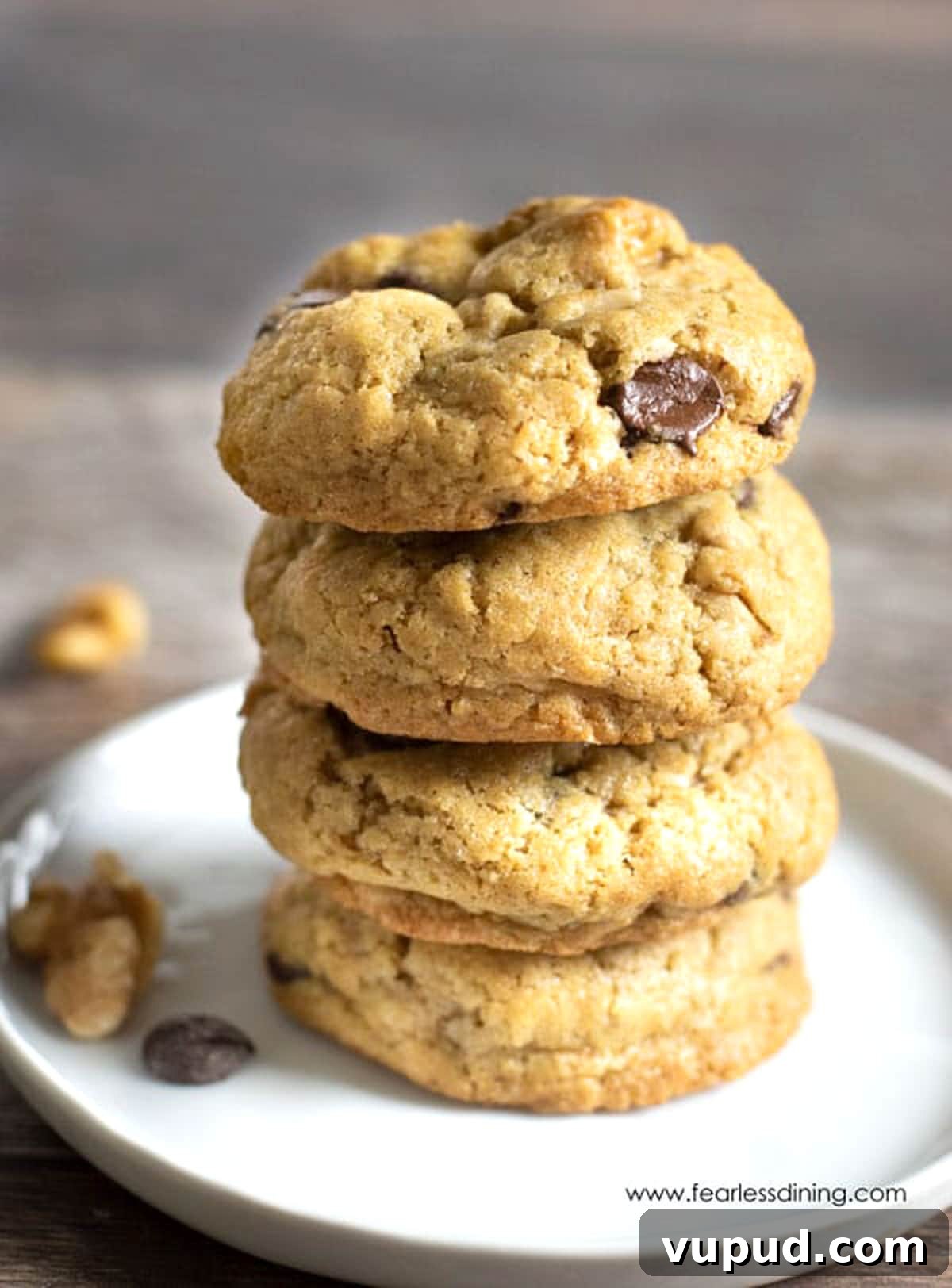 Are Chocolate Chips Gluten-Free? Top GF Brands and What to Watch For 3 A stack of four chocolate chip cookies.