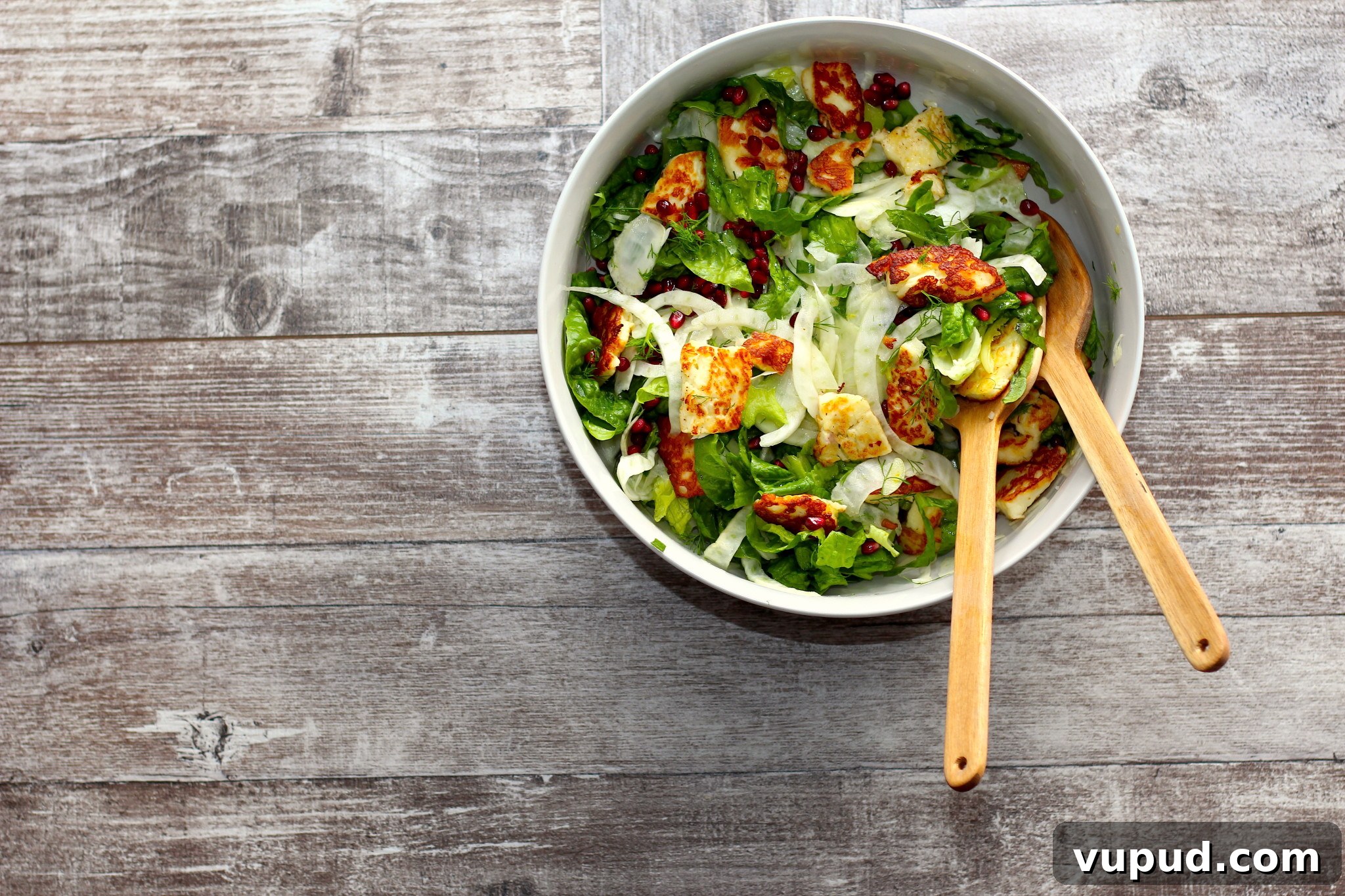 Fennel, Halloumi & Pomegranate Salad Recipe 2 Fennel,Haloumi & Pomegranate Salad