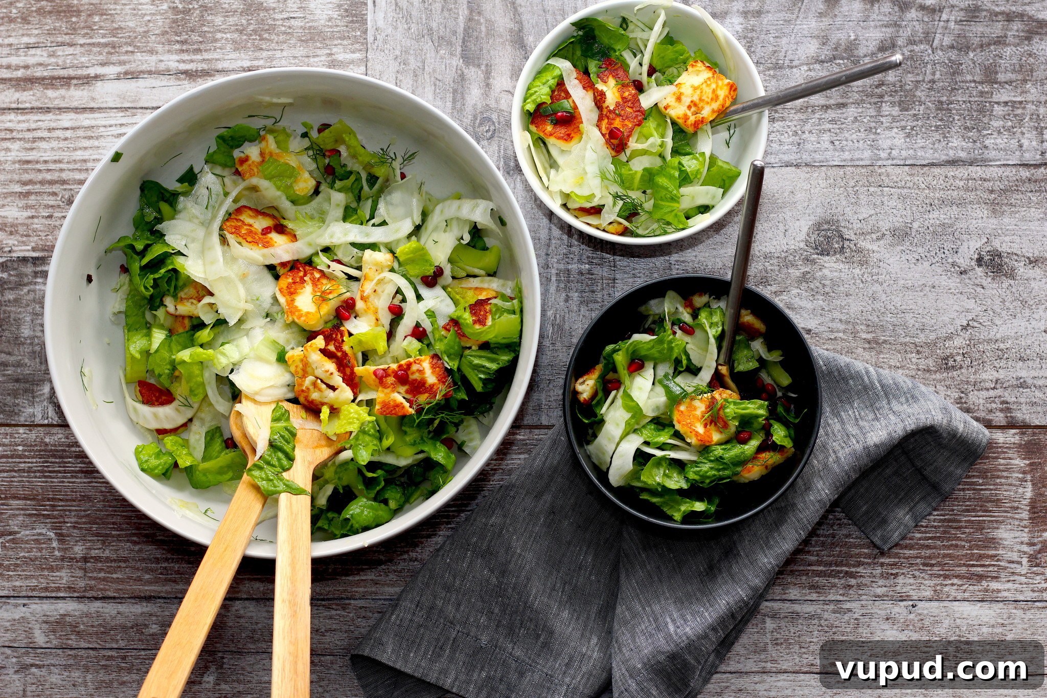 Fennel, Halloumi & Pomegranate Salad Recipe 3 Fennel,Haloumi & Pomegranate Salad 2