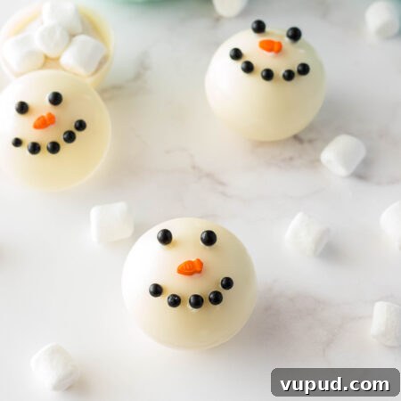 Snowman Hot Chocolate Bombs Recipe for Cozy Winter Drinks 9 Snowman Hot Chocolate Bombs