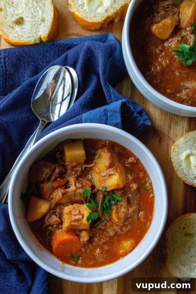 Slow Cooker Beef Stew with Potatoes and Carrots 3 Easy Slow Cooker Beef Stew in a bowl