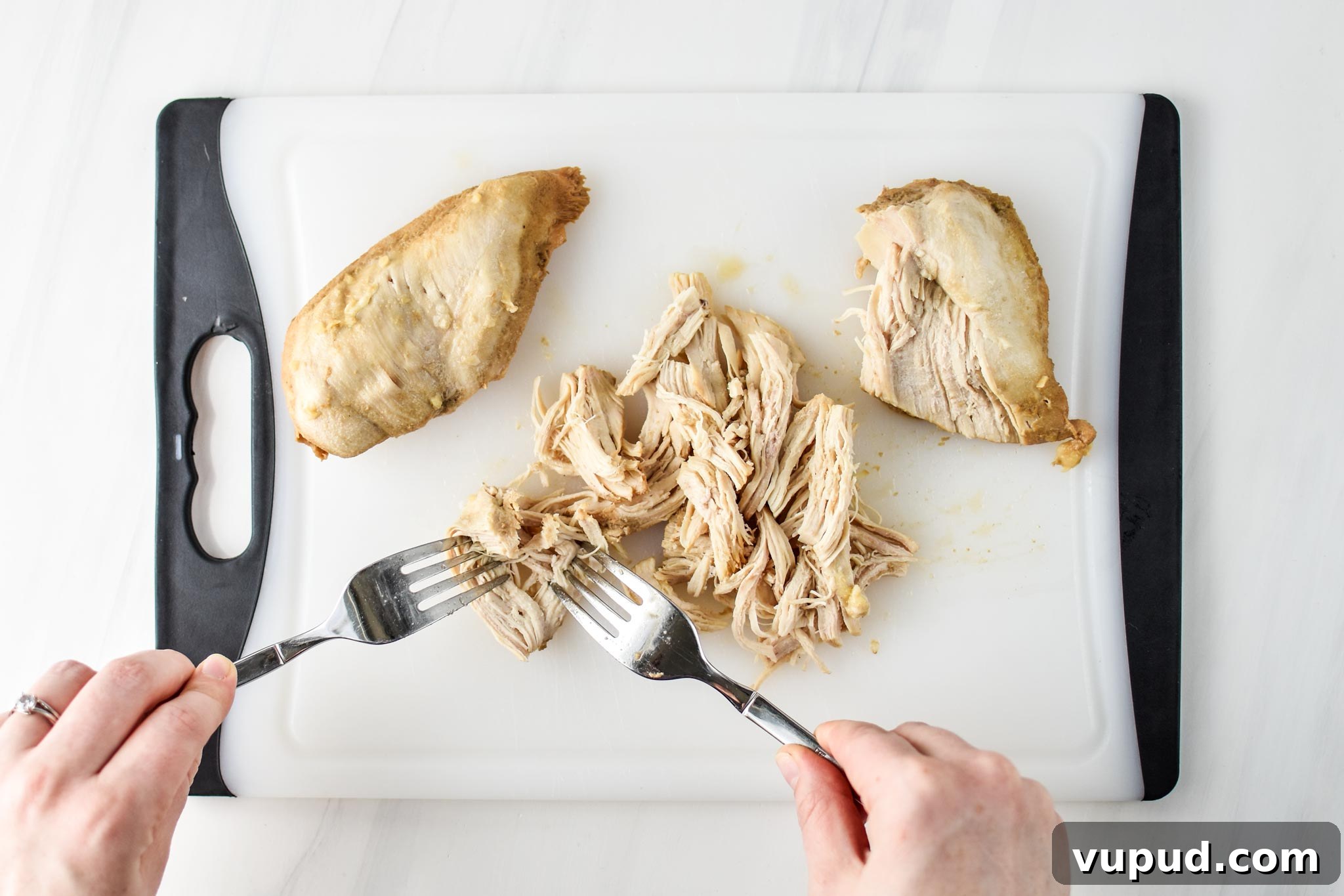 Instant Pot Sesame Shredded Chicken Recipe 5 Shredded chicken for the sesame shredded chicken entree