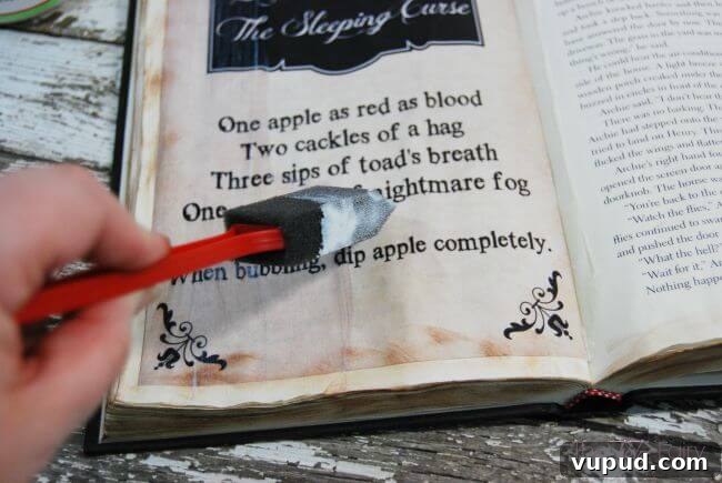DIY Spellbook Tutorial for a Disney Descendants Party 10 Make a DIY Spell Book for your Descendants movie-watching tablescape