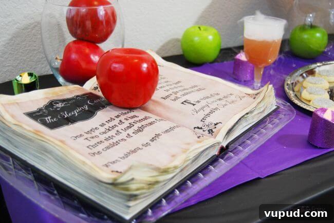 DIY Spellbook Tutorial for a Disney Descendants Party 4 Make a DIY Spell Book for your Descendants movie-watching tablescape