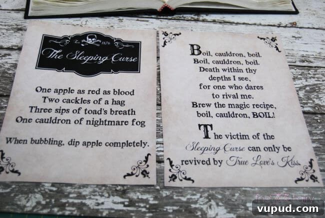 DIY Spellbook Tutorial for a Disney Descendants Party 7 Make a DIY Spell Book for your Descendants movie-watching tablescape