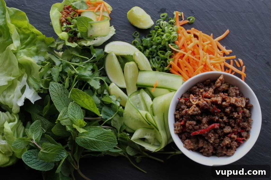 Authentic Cuban Picadillo Recipe: Ground Beef with Olives & Raisins 3 korean beef lettuce cups