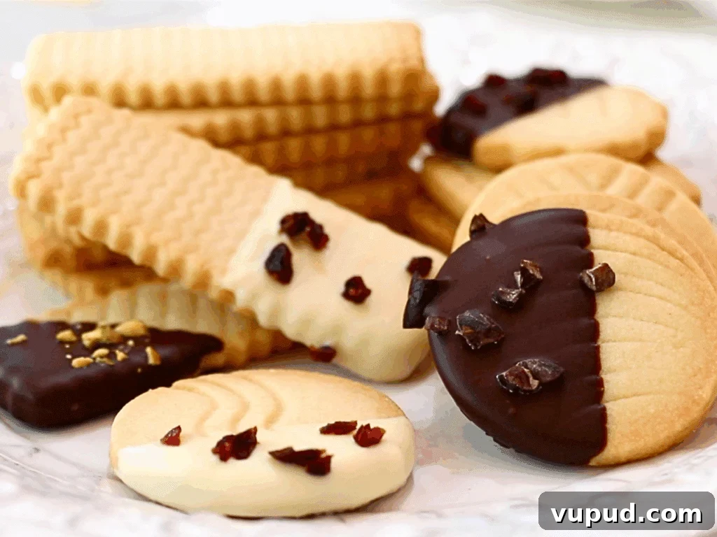 Classic Buttery Shortbread Cookies Recipe for Perfect Cookies 42 shortbread cookies with and without chocolate coating