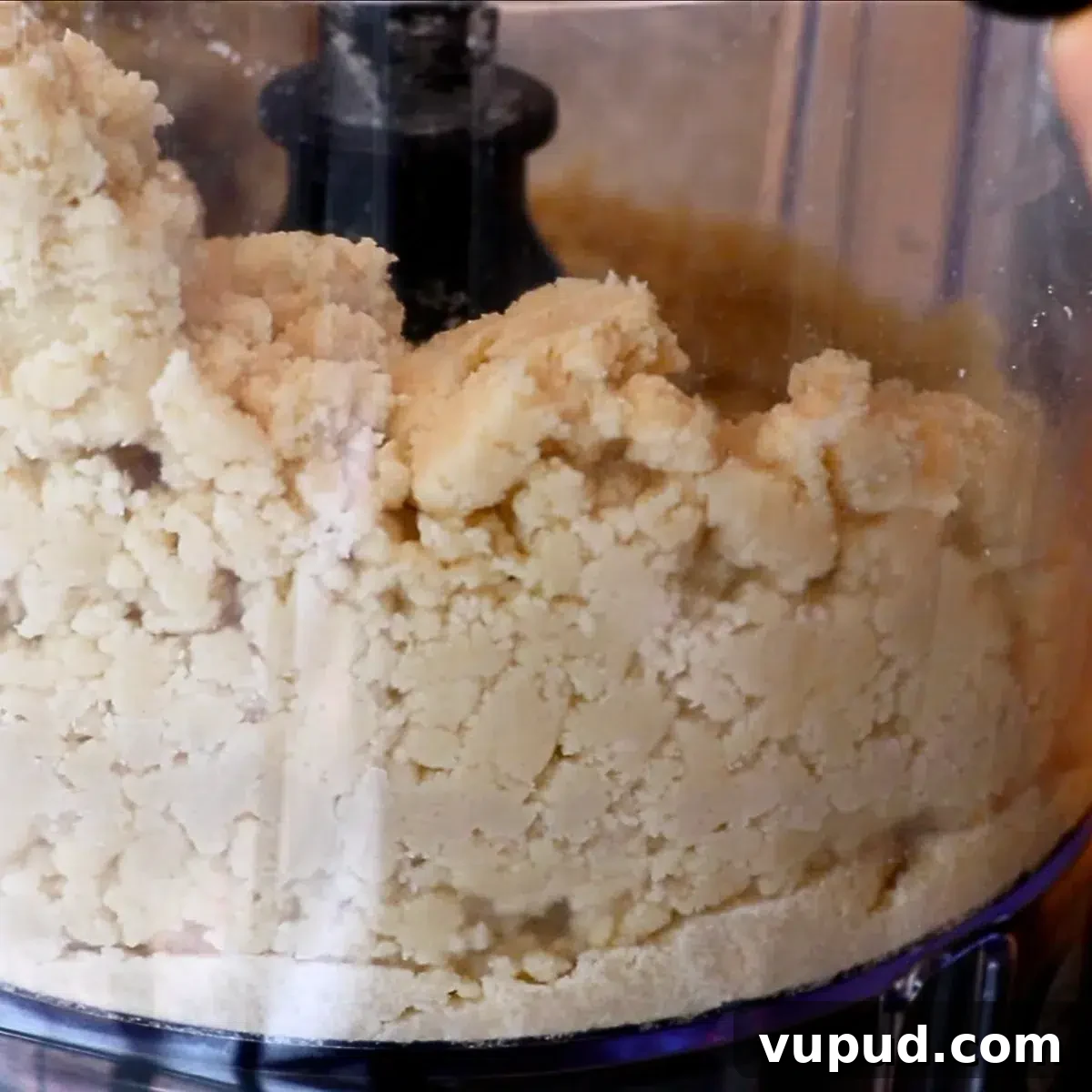 shortbread cookie dough made with a food processor