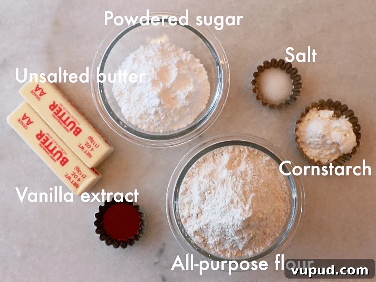 Classic Buttery Shortbread Cookies Recipe for Perfect Cookies 7 ingredients to make shortbread cookies
