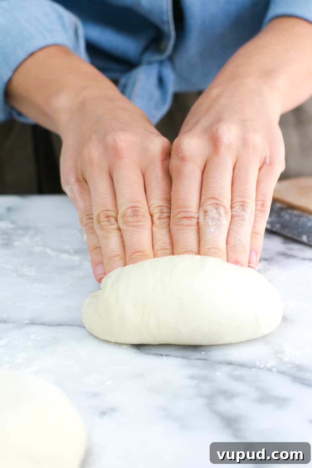 72-Hour Pizza Dough Recipe from Baking Steel 13 Folding the dough like an envelope. bottom up, then top down.
