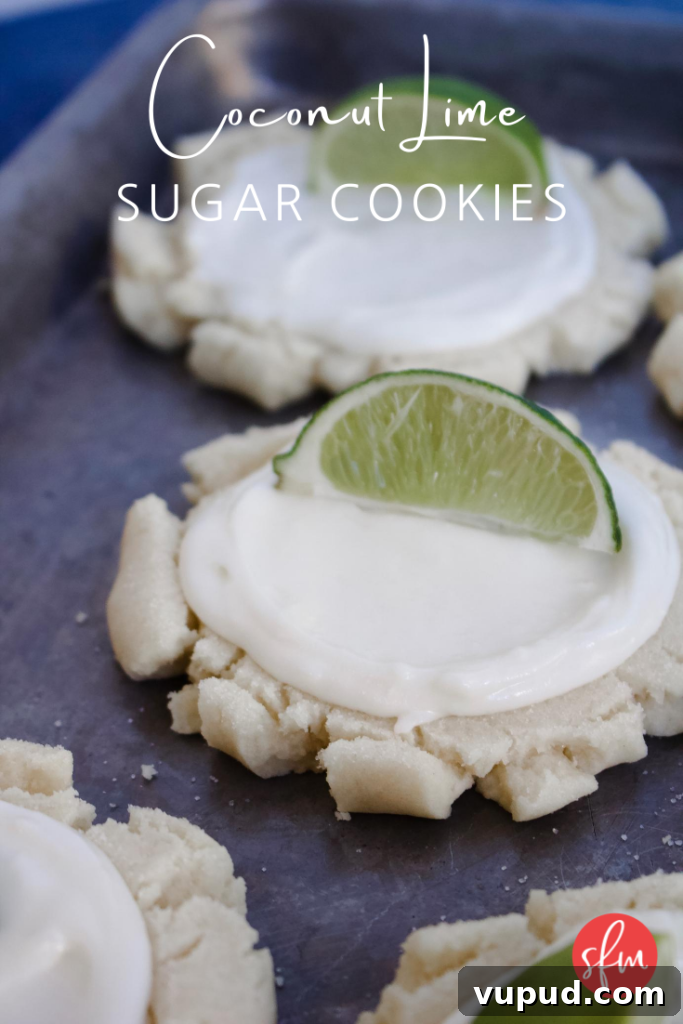 Coconut Lime Sugar Cookies Recipe — Zesty Tropical Cookie Treat 3 The best tasting coconut lime sugar cookies!! Sooo good. #coconutlime #sugarcookierecipe #stayfitmom #cookierecipe